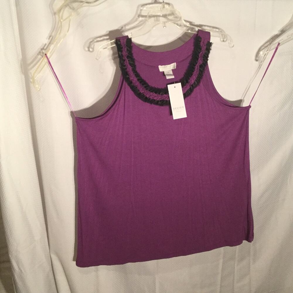Design History purple w black trim tank 2x…